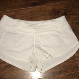 Lululemon white shorts 4 reg